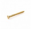Houtschroef gleuf messing platverz. 1,6x10 mm.